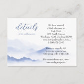 Blauwe bergen en vogels bruiloft behuizing kaart (Voorkant)