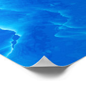 Blauwe bergen. Fractal patroon Poster (Hoek)