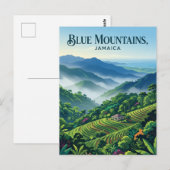 Blauwe Bergen Jamaica Briefkaart (Voorkant / Achterkant)