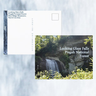 Blauwe Bergen Looking Glass Falls NC Briefkaart