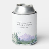 Blauwe bergen Rustic Wedding Beer Koelbox Blikjeskoeler (Blikje Voorkant)