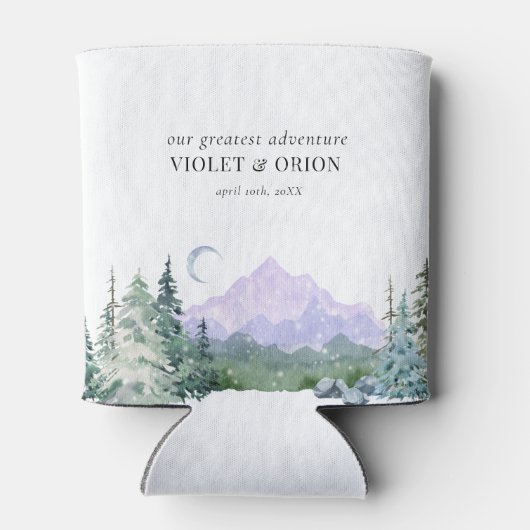 Blauwe bergen Rustic Wedding Beer Koelbox Blikjeskoeler (Achterkant)