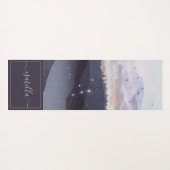 Blauwe bergen staren landschap gepersonaliseerd yogamat (Achterkant (horizontaal))