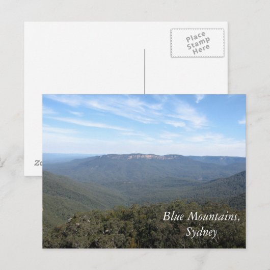 Blauwe bergen, Sydney Briefkaart (Voorkant / Achterkant)