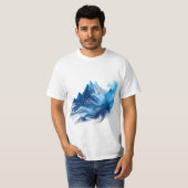 Blauwe bergen t-shirt (Voorkant volledig)