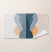 Blauwe bergen weerspiegeld in het meer bad handdoek (Handdoek)