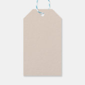 Blauwe bergen weerspiegeld in het meer cadeaulabel (Achterkant)