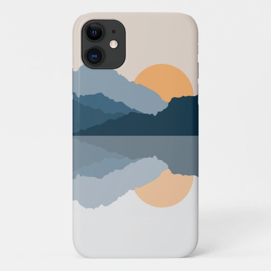 Blauwe bergen weerspiegeld in het meer Case-Mate iPhone case (Achterkant)