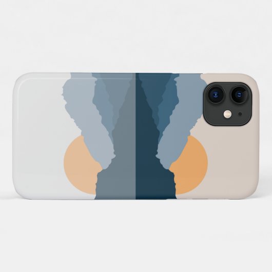 Blauwe bergen weerspiegeld in het meer Case-Mate iPhone case (Achterkant (horizontaal))