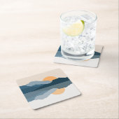 Blauwe bergen weerspiegeld in het meer kartonnen onderzetters (Insitu)