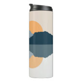 Blauwe bergen weerspiegeld in het meer thermosbeker (Geroteerd rechts)