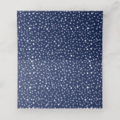 Blauwe bergen winter bruiloft gevouwen escort plaatskaartje (Binnenkant ongevouwen)