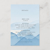 Blauwe Bergketen Landschap Bruiloft Details Informatiekaartje (Voorkant)