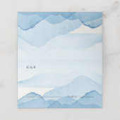 Blauwe Bergketen Landschap Trouwplaats Kaart Plaatskaartje (Buitenkant ongevouwen)