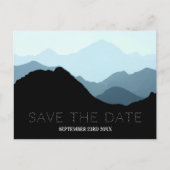 Blauwe bergketen, rustieke bruiloft Bewaar de datu Briefkaart (Voorkant)