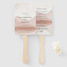 Blauwe Bergketen Trouwprogramma Hand Fan