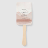 Blauwe Bergketen Trouwprogramma Hand Fan Handwaaier (Voorkant)