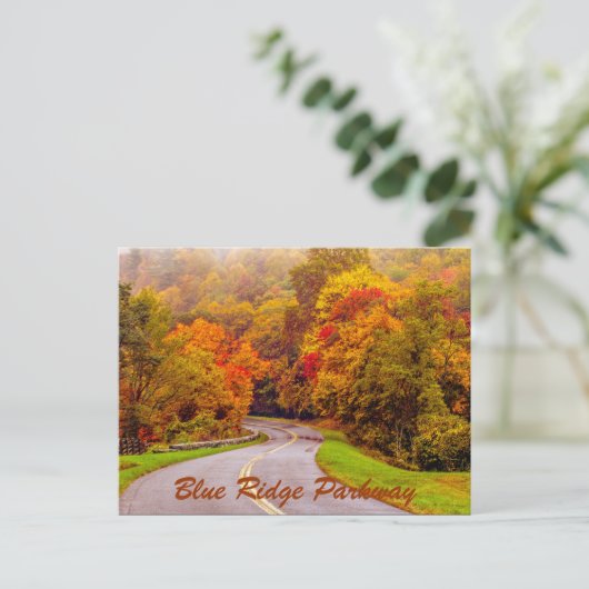 blauwe bergpas briefkaart (Staand voorkant)