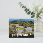 blauwe bergpas briefkaart (Staand voorkant)