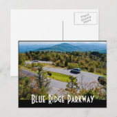 blauwe bergpas briefkaart (Voorkant / Achterkant)