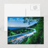 blauwe bergpas briefkaart (Voorkant / Achterkant)