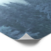 Blauwe bergpeinbomen 13 Tafelzitjes Poster (Hoek)