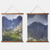 Blauwe bergtoppen en een vallei hangend wandkleed (Dubbel)