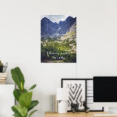 Blauwe bergtoppen en een vallei poster (Thuiskantoor)