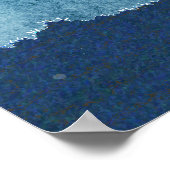Blauwe Bergtoppen Poster (Hoek)