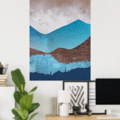 Blauwe Bergtoppen Poster (Thuiskantoor)