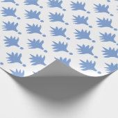 Blauwe Berrybladeren Cadeaupapier (Hoek)