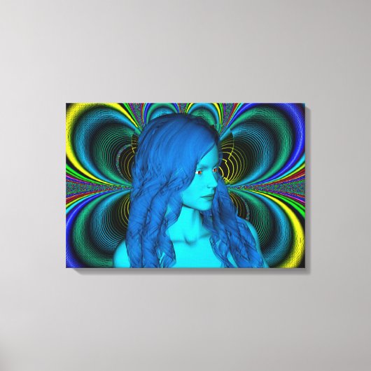 Blauwe Beschouwing Canvas Afdruk (Voorkant)