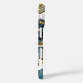 Blauwe besneeuwde bergnaam iPhone / iPad hoes (Achterkant / Rechts)