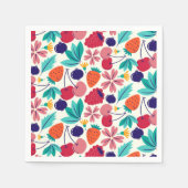 Blauwe bessen Aardbeien Bessen zoete Verjaardag Servet (Voorkant)