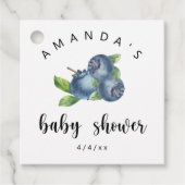 Blauwe bessen - Baby shower Bedankjes Labels (Voorkant)