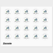 Blauwe bessen - Baby shower Ronde Sticker (Vel)