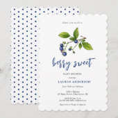  Blauwe bessen Berry zoet baby shower Kaart (Voorkant / Achterkant)