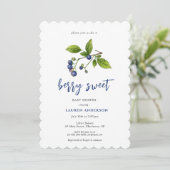  Blauwe bessen Berry zoet baby shower Kaart (Staand voorkant)