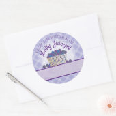 Blauwe bessen blauwe bessen taart fruit jam inblik ronde sticker (Envelop)