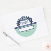 Blauwe bessen blauwe bessen taart fruit jam inblik ronde sticker (Envelop)