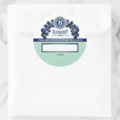 Blauwe bessen blauwe bessen taart fruit jam inblik ronde sticker (Tas)