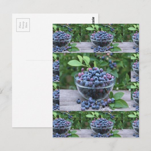 Blauwe bessen Chefs gezonde keuken Ontbijtsalades Briefkaart (Voorkant / Achterkant)