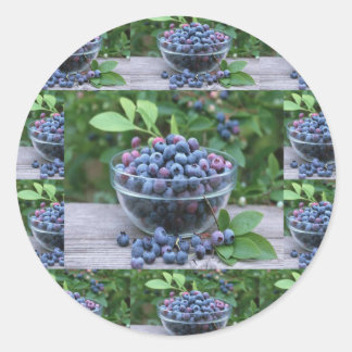 Blauwe bessen Chefs gezonde keuken Ontbijtsalades Ronde Sticker