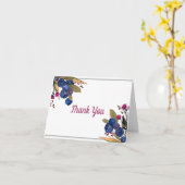 Blauwe bessen Dank je wel Kaart (Gele Bloem)