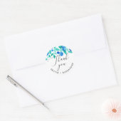 Blauwe bessen dank u. Woodland berry bruiloft Ronde Sticker (Envelop)