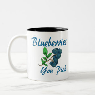 blauwe bessen die je kiest tweekleurige koffiemok