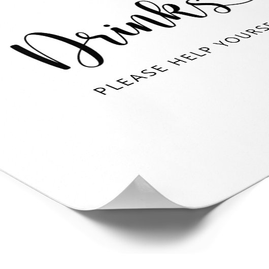 Blauwe bessen - Drinken helpen jezelf Poster (Hoek)