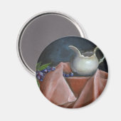 Blauwe bessen en Cream Crop Magneet (Voorkant / Achterkant)