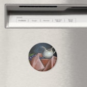 Blauwe bessen en Cream Crop Magneet (Insitu (Vaatwasser))