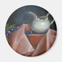 Blauwe bessen en Cream Crop Magneet